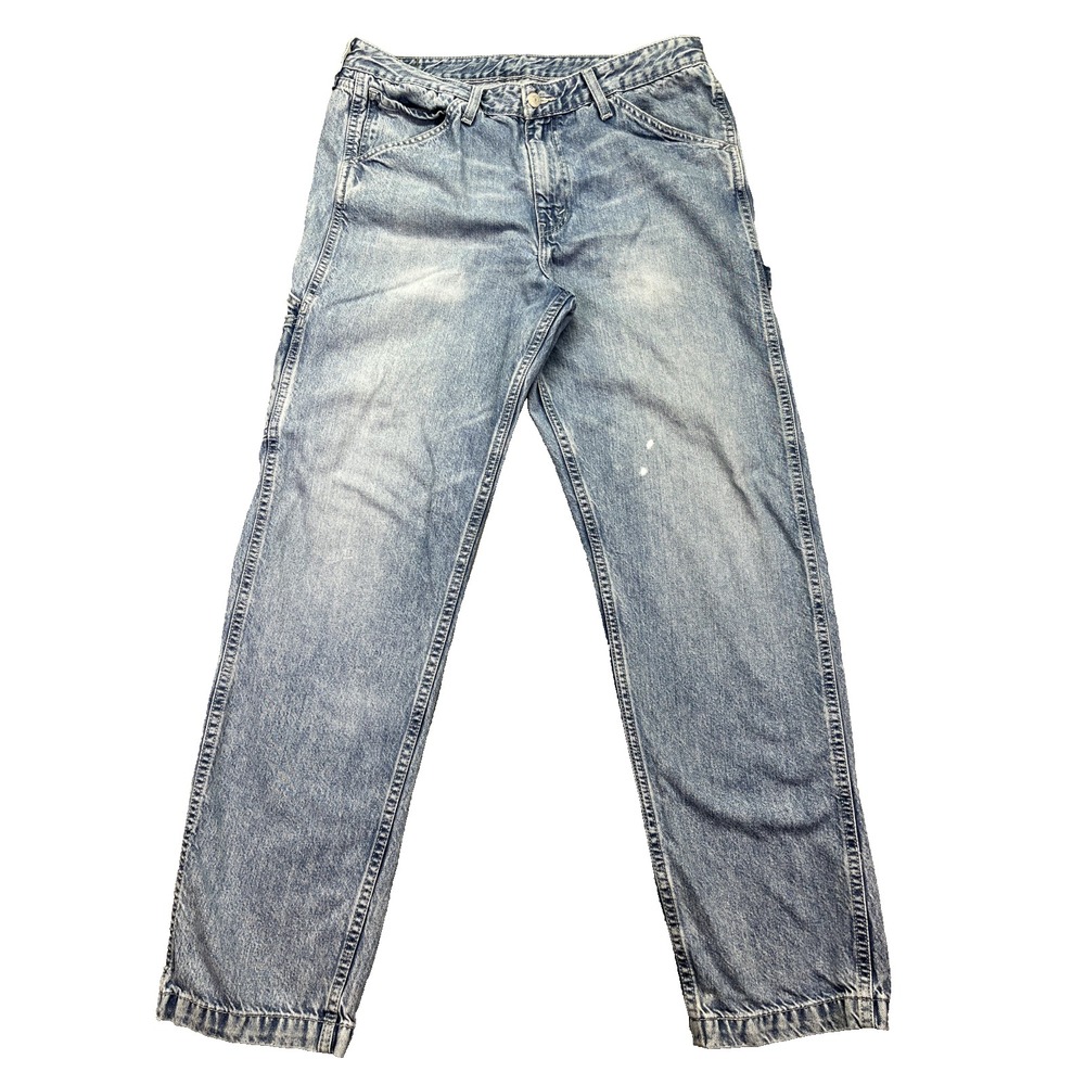 Levis 547 Mens Light Wash Carpenter Jeans Blue Denim Sz 34 Baggy Skater